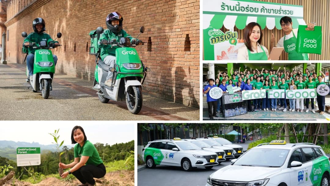 Grab เผยรายงานความยั่งยืนปี 67 สร้างรายได้ให้คนขับ-ร้านค้ากว่า 4.2 แสนล้านบาท ลดคาร์บอนกว่า 1.28 แสนตัน