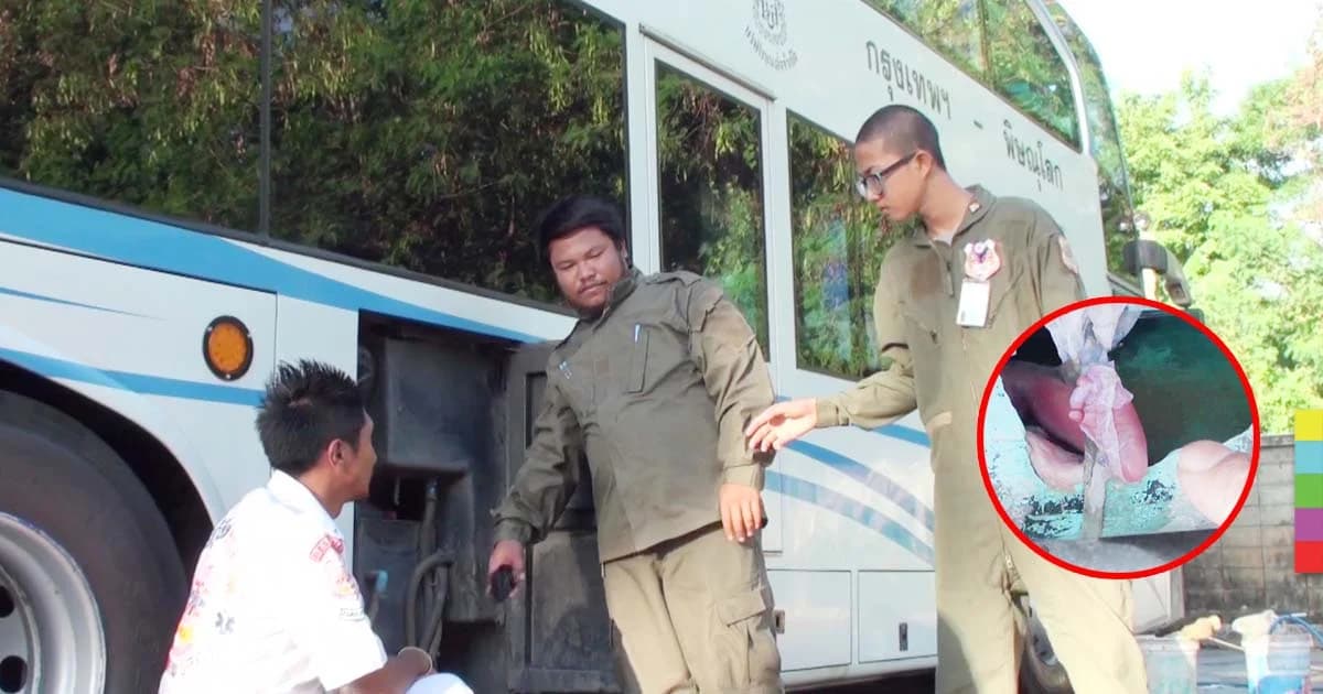 สุดอึ้ง ! เท้าทารกครรภ์ 5 เดือน โผล่ท่อน้ำรถบัส กรุงเทพฯ-พิษณุโลก