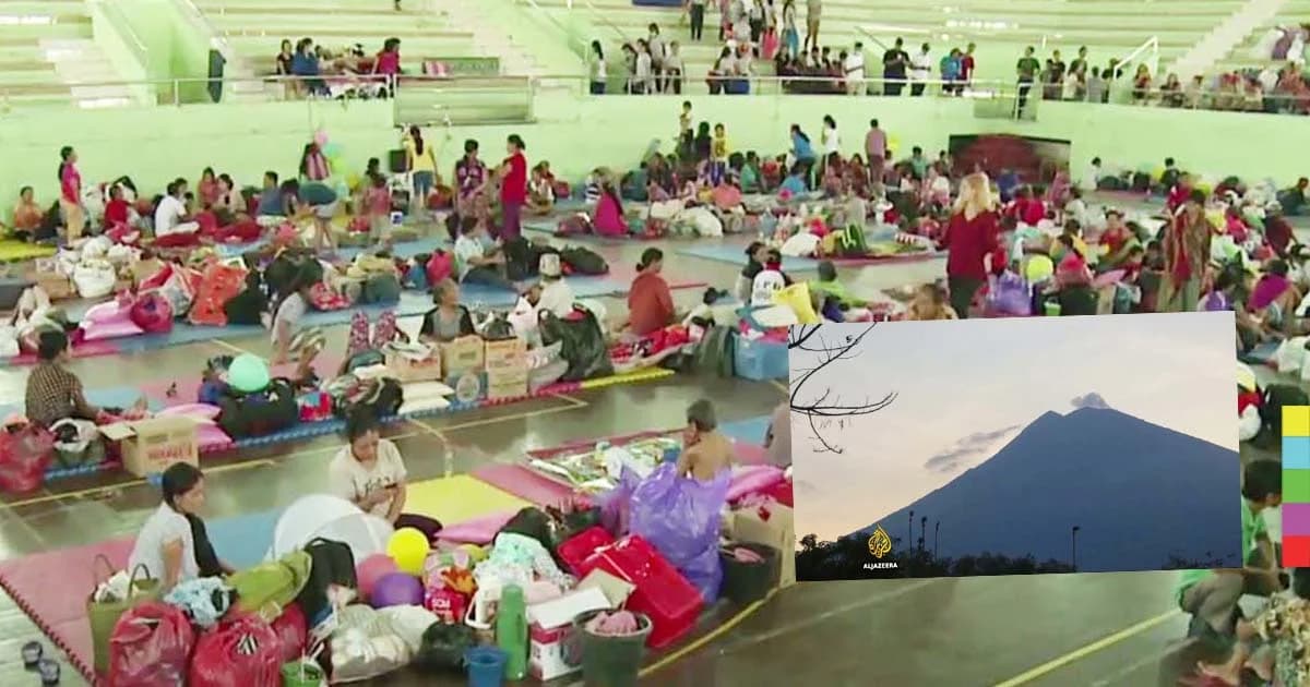 หวั่นระเบิด ! ชาวบาหลี 3.5 หมื่นคน อพยพหนีภูเขาไฟอากุง