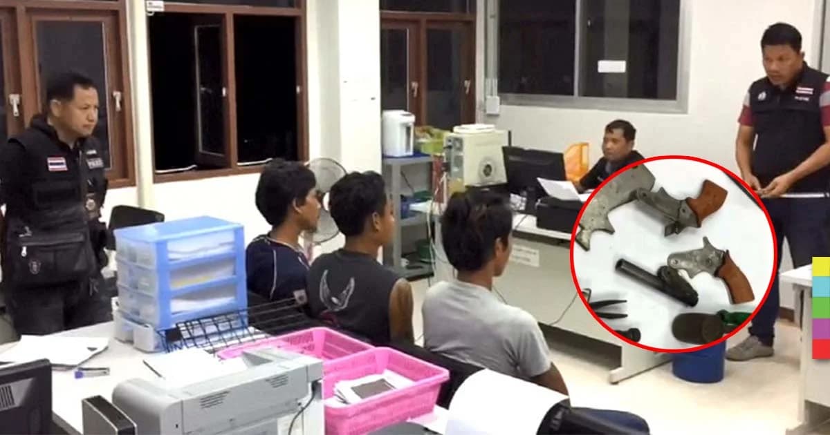 รวบ 3 หนุ่ม ผลิตปืนเถื่อน โอดเพิ่งทำครั้งแรกก็ถูกจับ
