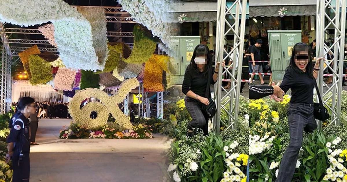 วิจารณ์สนั่น ! สาวเมินข้อห้าม บุกดงดอกไม้ปากคลองตลาดเข้าไปถ่ายรูป