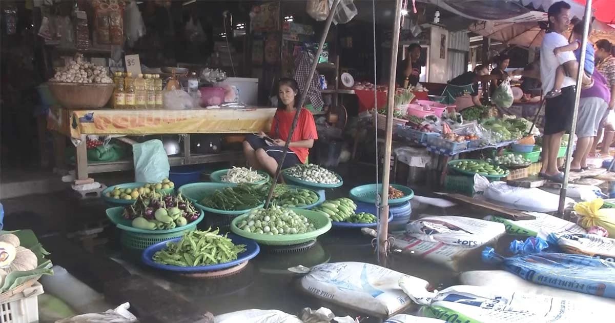 กลายเป็นตลาดน้ำ ! ตลาดไผ่ท่าโพเมืองพิจิตร ถูกแม่น้ำยมเอ่อล้นเข้าท่วม