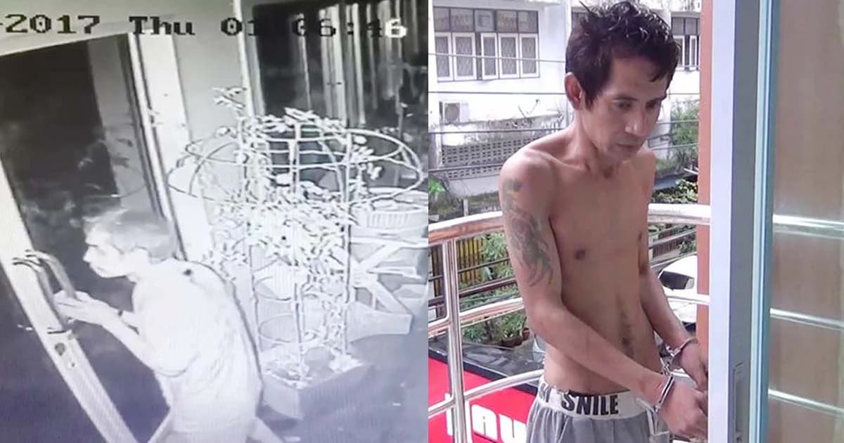 จับโจรยกเค้ากวาดทรัพย์นับแสน ยืนช่วยตัวเองที่ระเบียงโชว์สาว