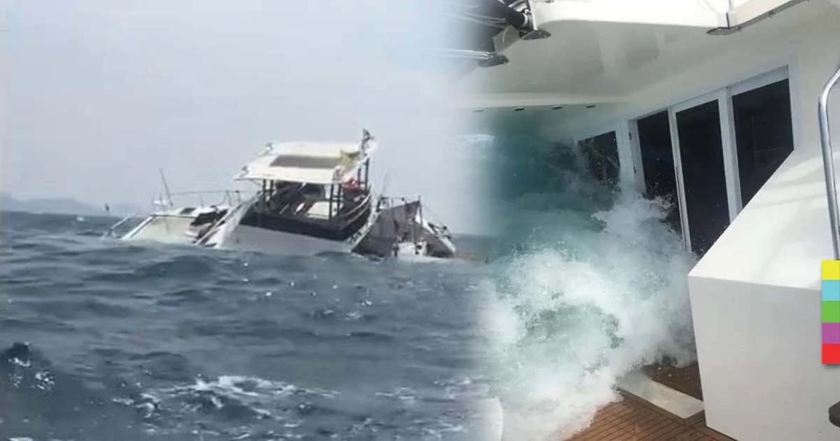 ระทึก ! เรือนำเที่ยวล่มกลางทะเลพัทยา หลังกัปตันจอดให้ตกปลา