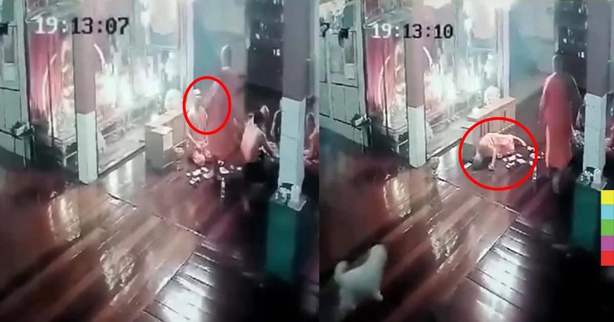 หลวงพี่วัดย่านปากเกร็ดโหด เตะก้านคอพระลูกวัดจนสลบ