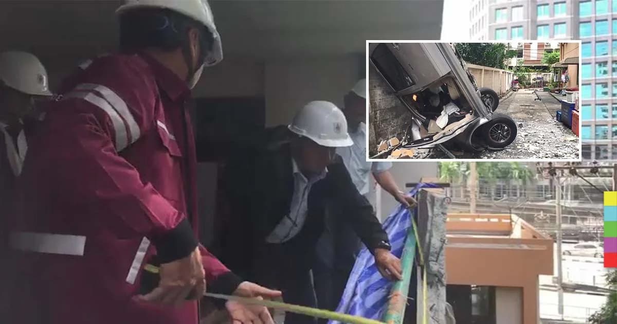 วสท.ชี้ อดีตทหารเรือขับรถตกตึก พบวัสดุผนังกั้นไม่ได้มาตรฐาน