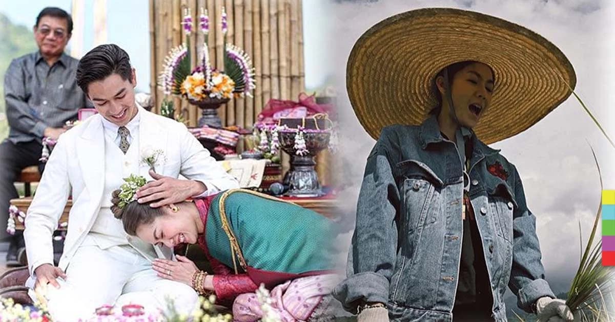 ชีวิตหลังแต่งงานของ นิว นภัสสร ลงมือเกี่ยวข้าวครั้งแรก