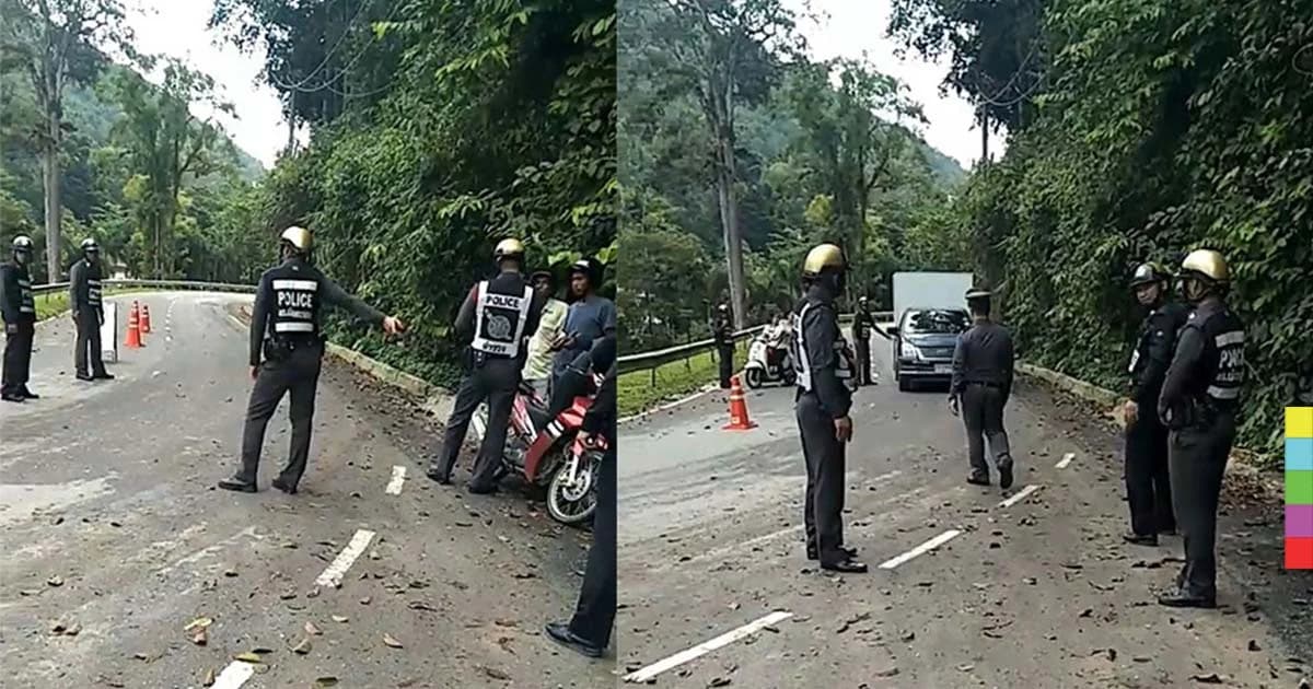 หนุ่มอัดคลิปเจอด่านตรงทางโค้ง ท้า ตร.เขียนใบสั่ง เพราะรีบไปทำงาน