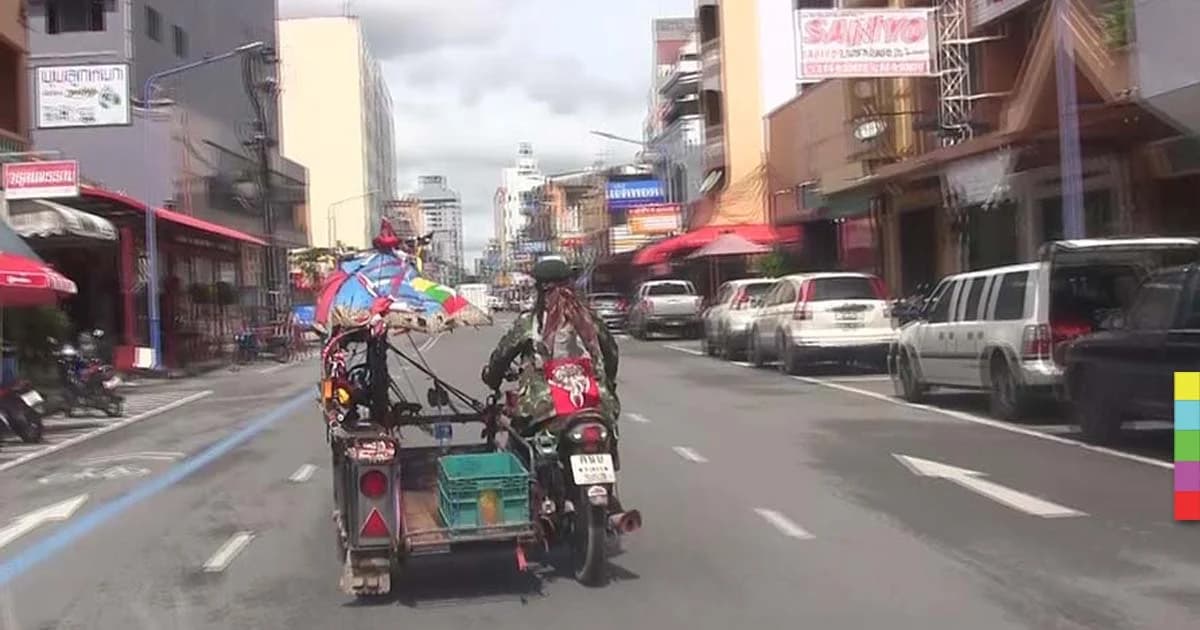 สไตล์ ‘เช’ ! ความสุขเคลื่อนที่บนสามล้อพ่วงข้าง หนึ่งเดียวในหาดใหญ่