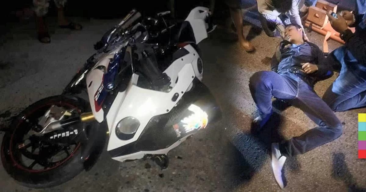 เกือบสิ้นชื่อ “เมฆ มังกรบิน” ซิ่งบิ๊กไบค์โชว์ยกล้อ พลาดพลิกคว่ำบาดเจ็บ