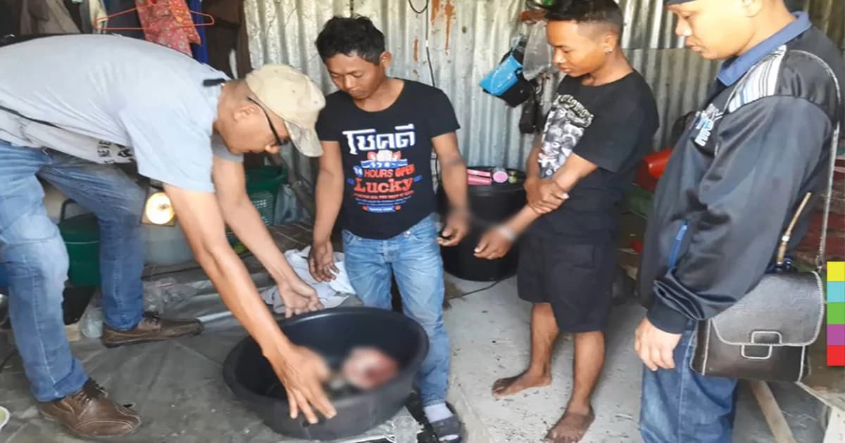 2 หนุ่มเขมร ไม่รู้ผิดกฎหมาย ต้ม “เนื้อหมา” กินแก้หนาว