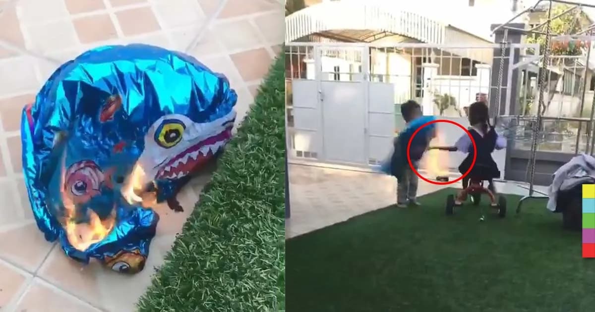 แม่โพสต์เตือน ! ลูกโป่งสวรรค์ไฟลุกพรึ่บ อันตรายใกล้ตัวลูก