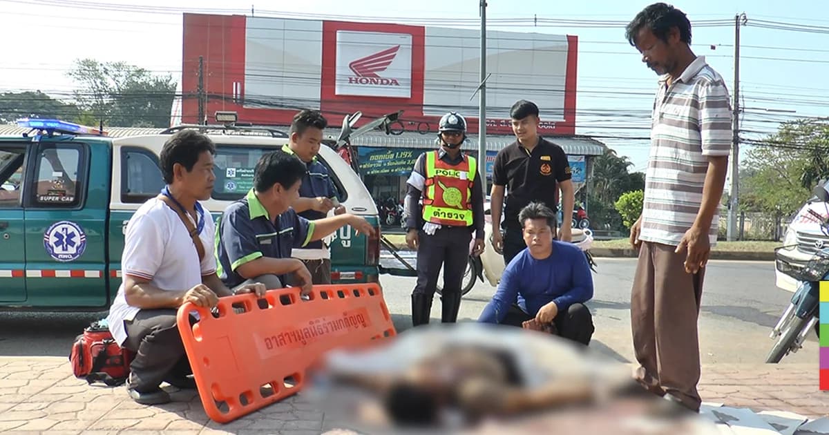 หนุ่มปีนต้นมะพร้าวหน้าวัดหวังนำไปขาย พลาดตกลงมาดับคาที่