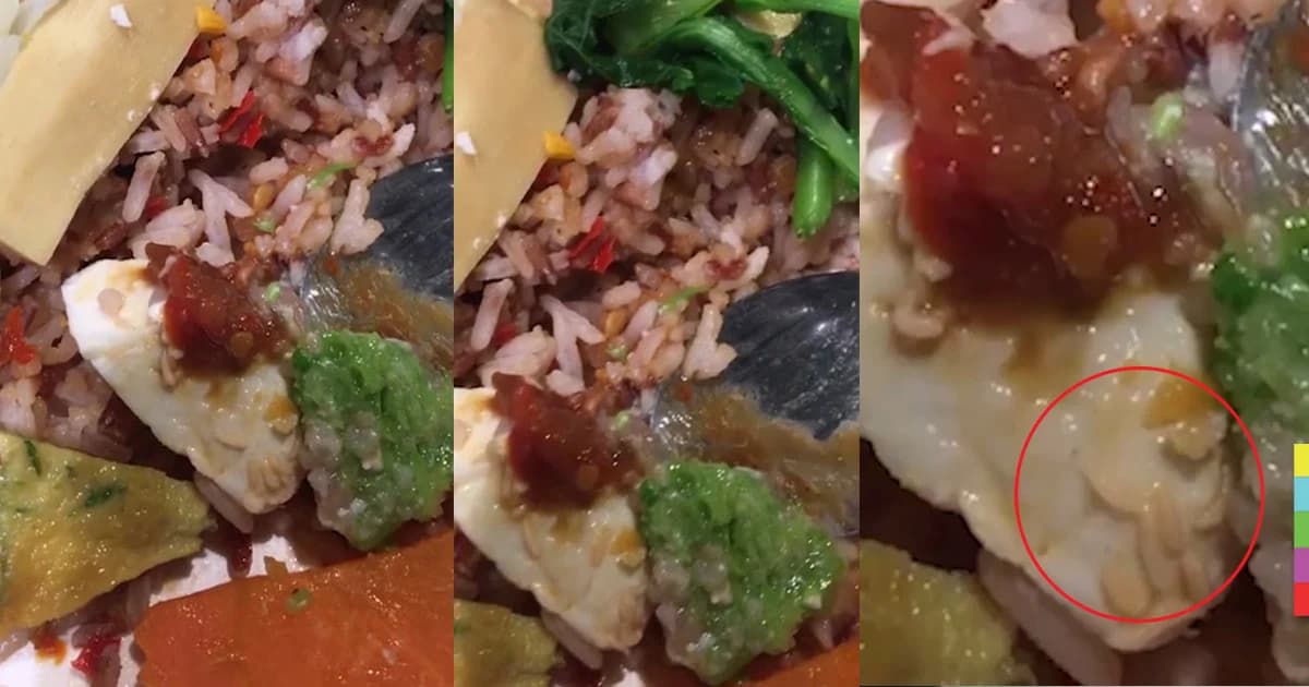 หนุ่มผงะ ! ซื้อข้าวคลุกกะปิห้างดัง เจอหนอนยั้วเยี้ย