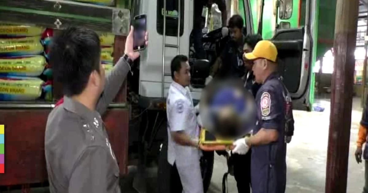 คนขับรถบรรทุกข้าวสารกินข้าวเหนียวหมูปิ้งติดคอ ดับ