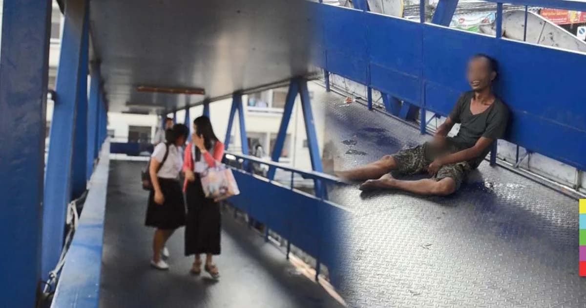 สาวโพสต์เตือนภัย เจอชายโรคจิตโชว์สไลด์หนอน บนสะพานลอย