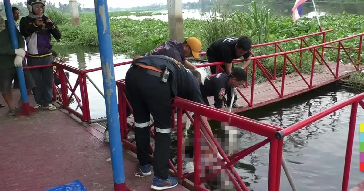 ผงะ ! พบศพชายถูกมัดมือ ลอยอืดกลางแม่น้ำท่าจีน