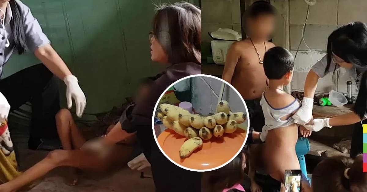 พ่อแม่ติดยา ทิ้งลูก 4 คน นอนกลางป่า กินกล้วยประทังชีวิต