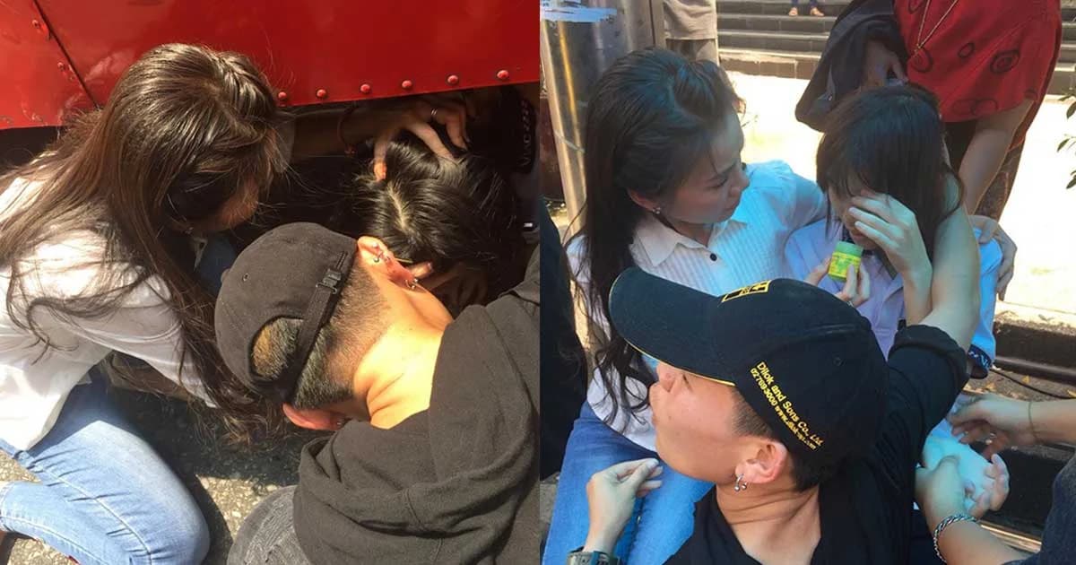 ทั้งสวยและจิตใจดี “ต่าย อรทัย” ช่วยนักเรียนติดใต้ท้องรถ