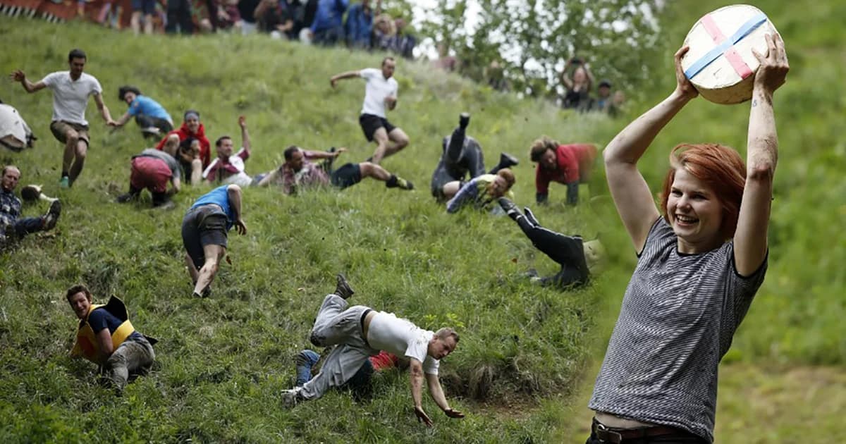 “การแข่งขันกลิ้งชีสลงเขา” เทศกาลสุดฮาจากเมืองผู้ดี