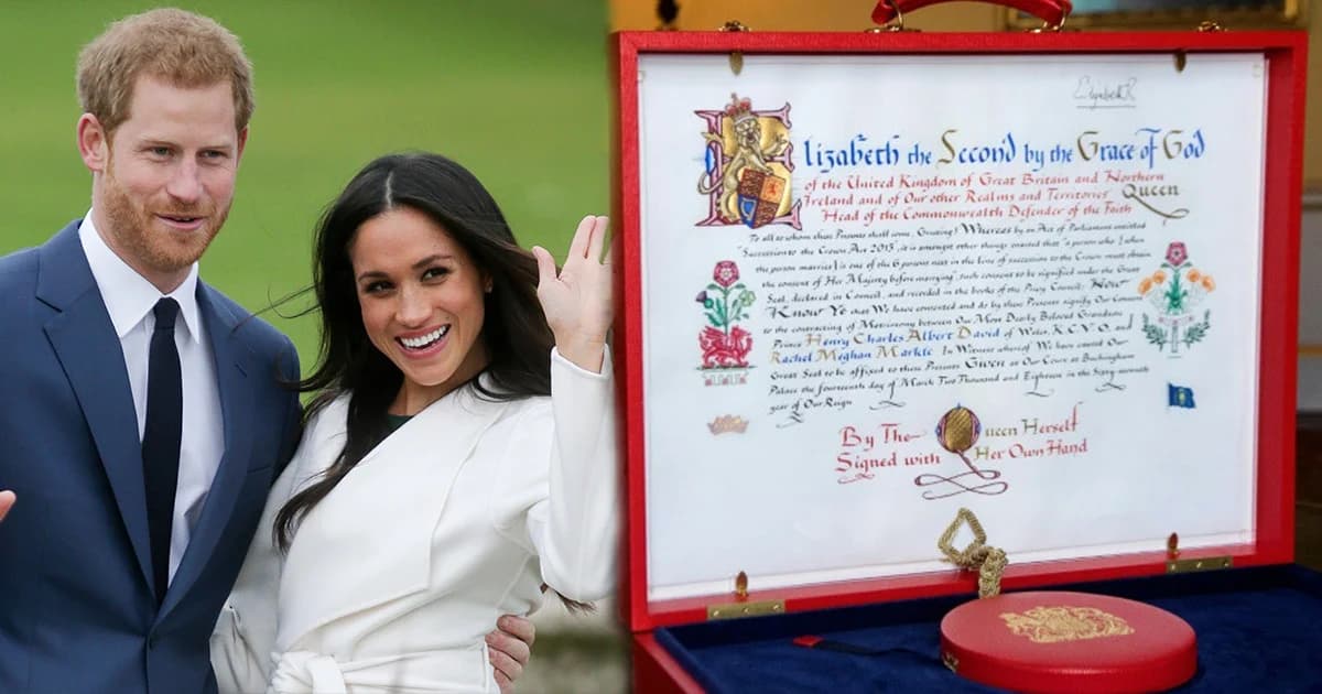 เผยภาพตราสาส์นของควีนอลิซาเบธที่ 2 ทรงอนุญาตให้เจ้าชายแฮร์รี่เสกสมรส