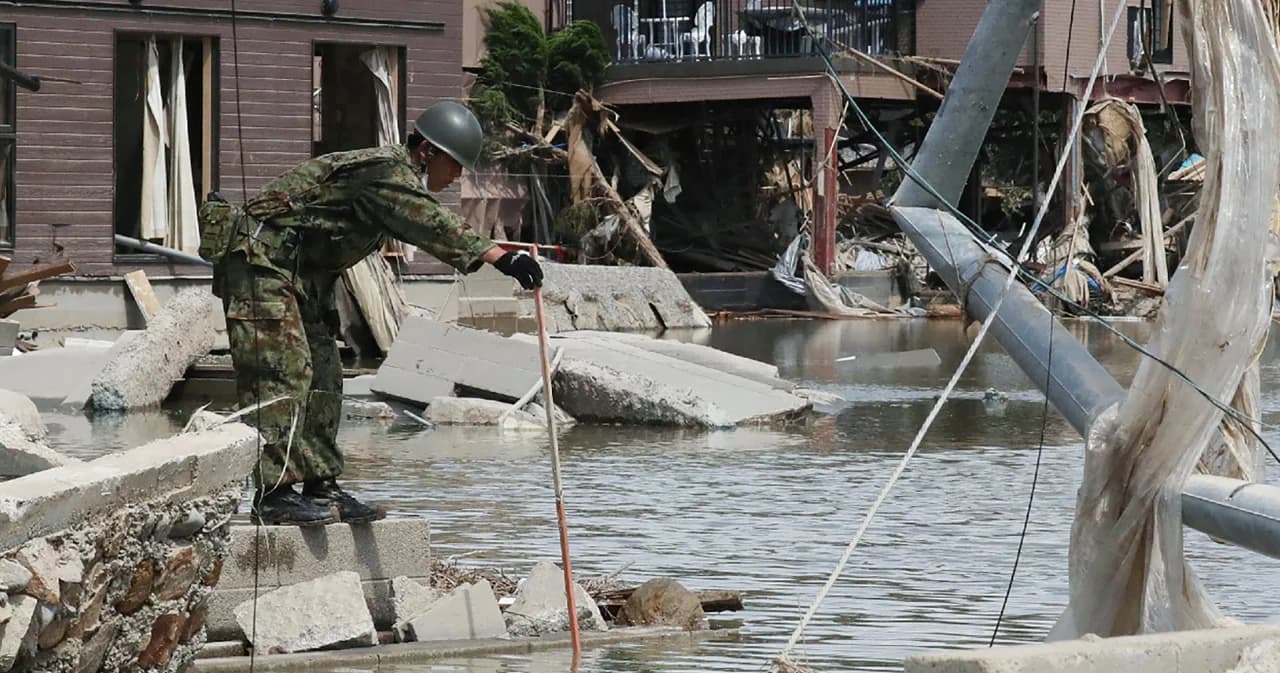 รวมภาพความเสียหาย น้ำท่วมญี่ปุ่น