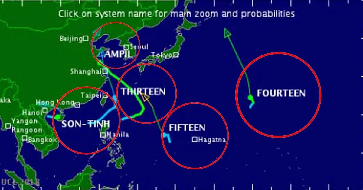 แปซิฟิกเจอพายุ 5 ลูกรุม! “เซินติญ”ถล่มเวียดนามตายแล้ว 20