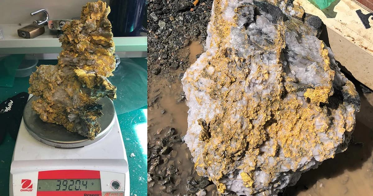 คนงานเหมืองออสเตรเลีย ขุดพบทองคำฝังหินก้อนใหญ่ มูลค่าหลายพันล้าน