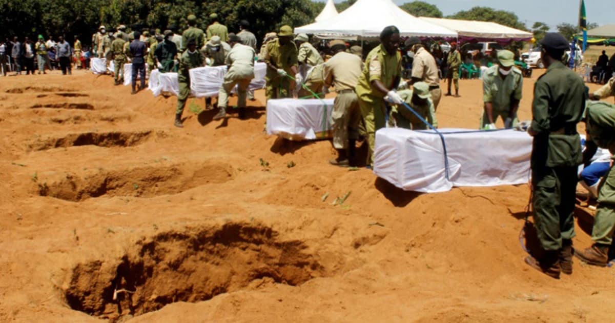แทนซาเนียจัดพิธีฝังศพหมู่ เหยื่อเรือล่มทะเลสาบวิคตอเรีย