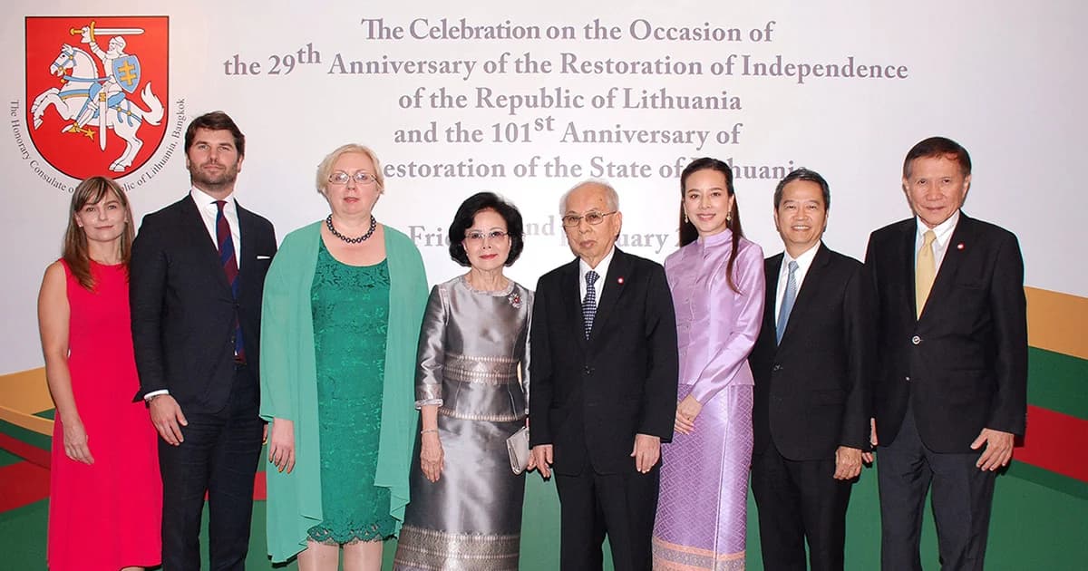 งานฉลองวันชาติลิทัวเนีย กระชับสัมพันธ์ไทย-ลิทัวเนีย ร่วมมือการค้า-การลงทุนในอนาคต
