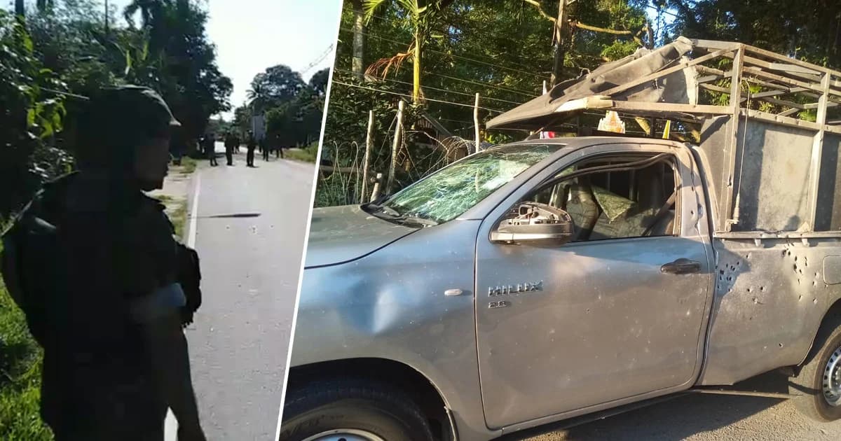 ป่วนอีก! คนร้ายลอบวางระเบิด นย. สนั่น อ.บาเจาะ ไร้เจ็บ รถกระบะพรุน