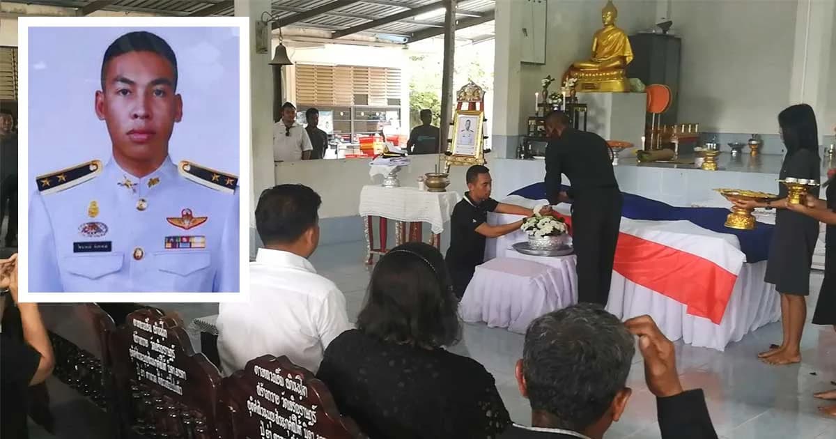 บรรยากาศสุดเศร้า พิธีรดน้ำศพ “หมวดจ๊อบ” พระราชทานเพลิงศพ 23 ก.ค.นี้