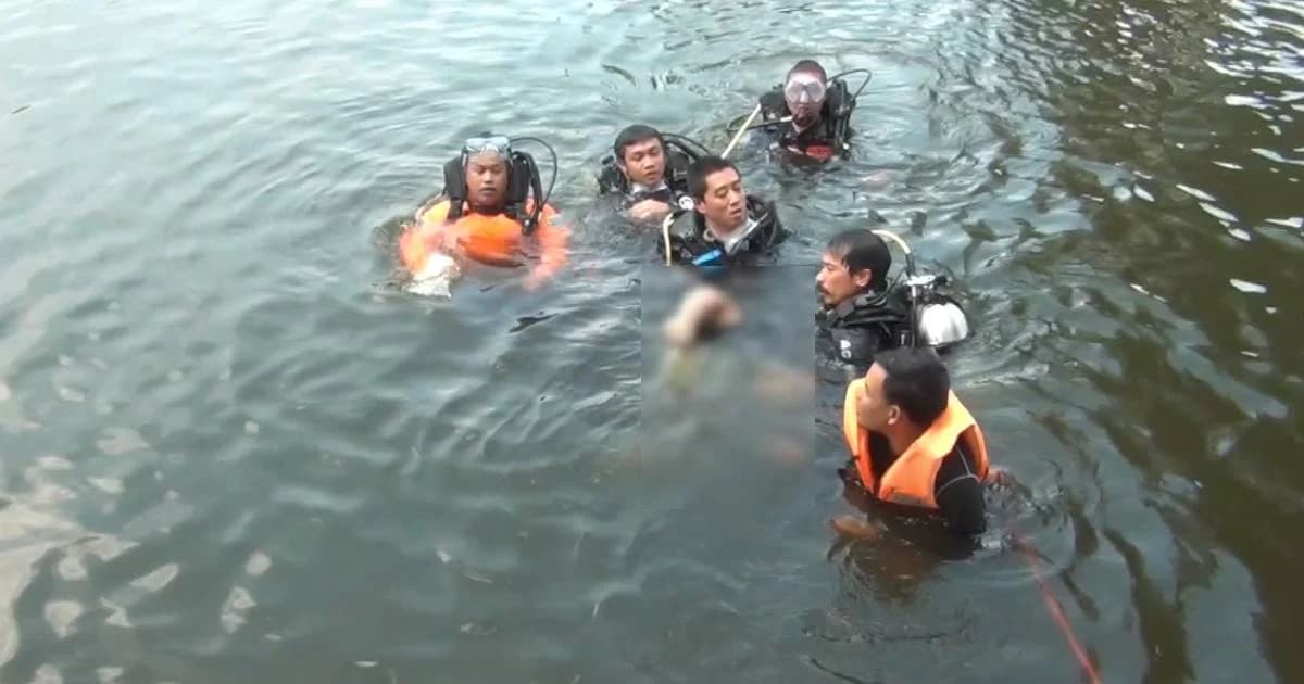 หนุ่มเครียดตกงานไม่มีเงิน เดินลงน้ำฆ่าตัวตาย