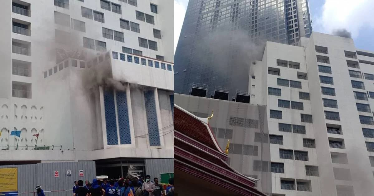 ไฟไหม้ ชั้น 3 โรงแรมชื่อดังย่านบางรัก ไม่มีผู้ได้รับบาดเจ็บ ล่าสุดเพลิงสงบแล้ว