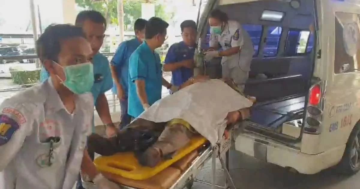 3 ผู้ต้องหาคดียาเสพติด แทงตำรวจศาลจังหวัดพัทยา ก่อนยิงปืนเปิดทางหลบหนี