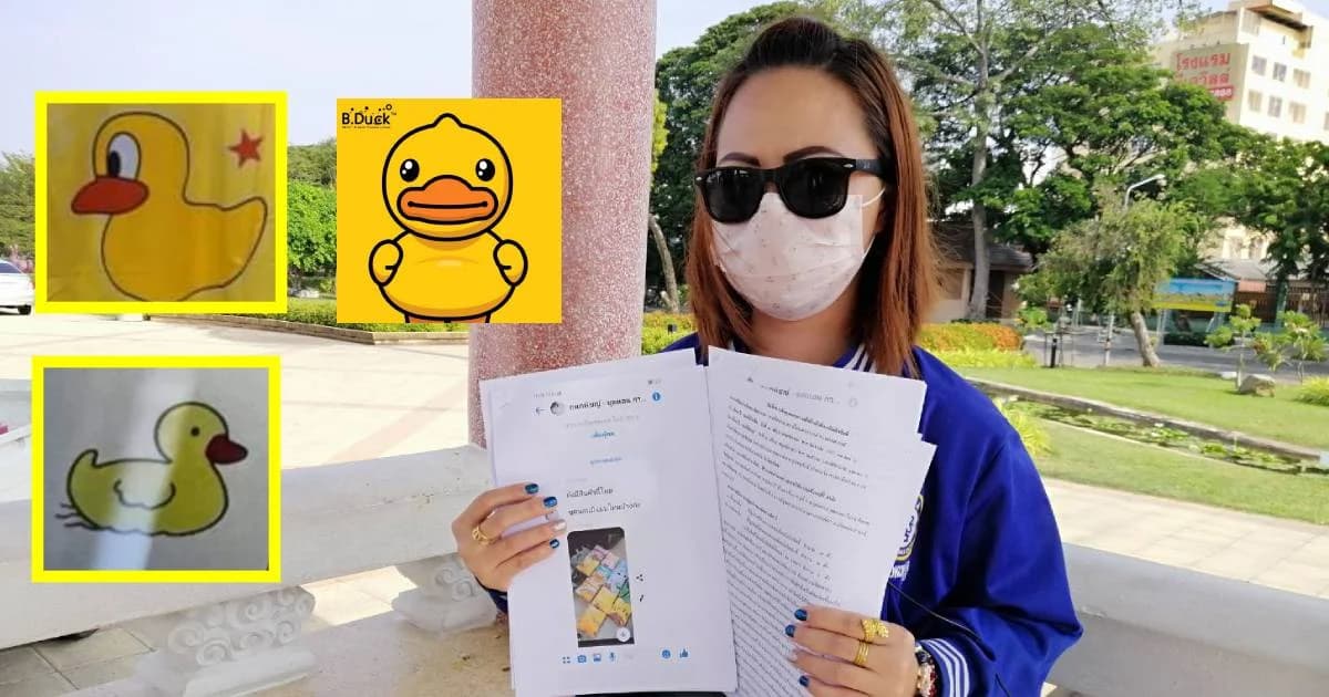 สาวถูกจับลิขสิทธิ์เป็ดเหลืองขอสู้คดี พบเป็ดหน้าไม่เหมือนกัน