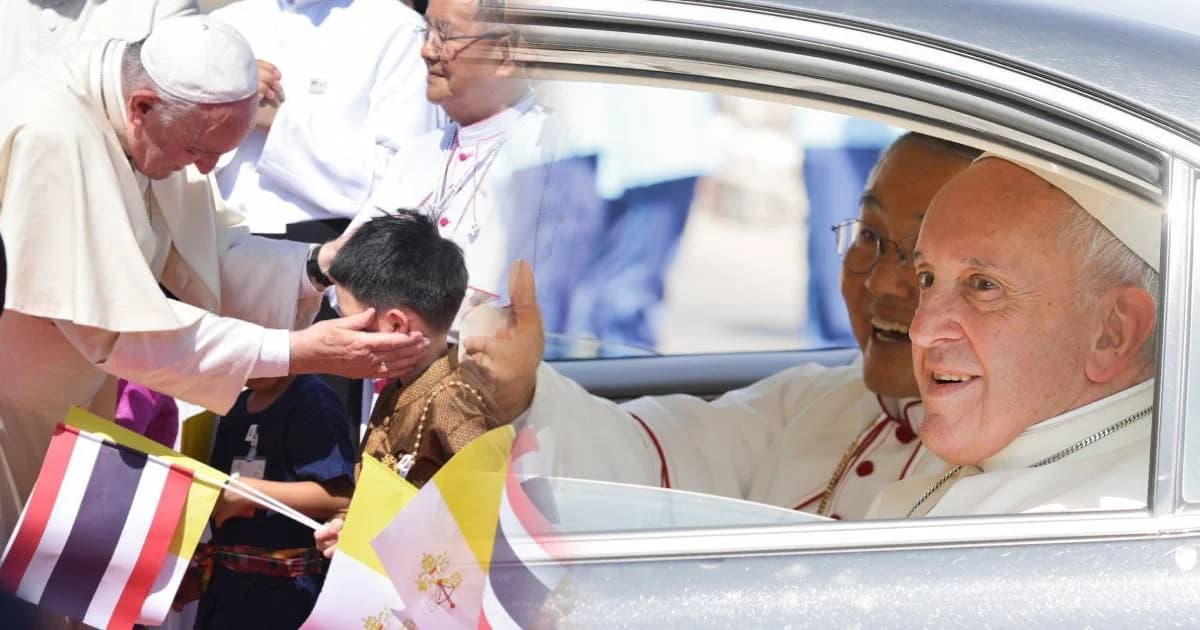 สมเด็จพระสันตะปาปาฟรังซิส เสด็จถึงไทยแล้ว ทหารรักษาพระองค์ยิงสลุตต้อนรับ