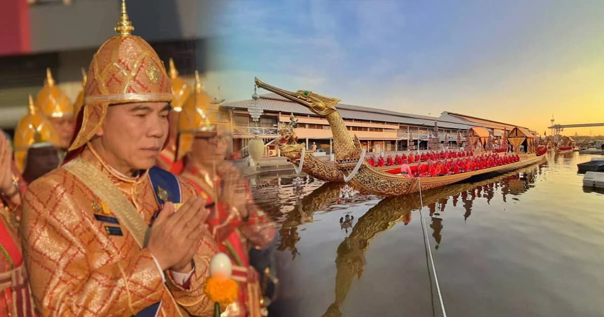 กองทัพเรือ จัดพิธีบวงสรวงแม่ย่านางเรือพระราชพิธี ทั้งสิ้น 52 ลำ รวมเรือพระที่นั่ง 4 ลำ