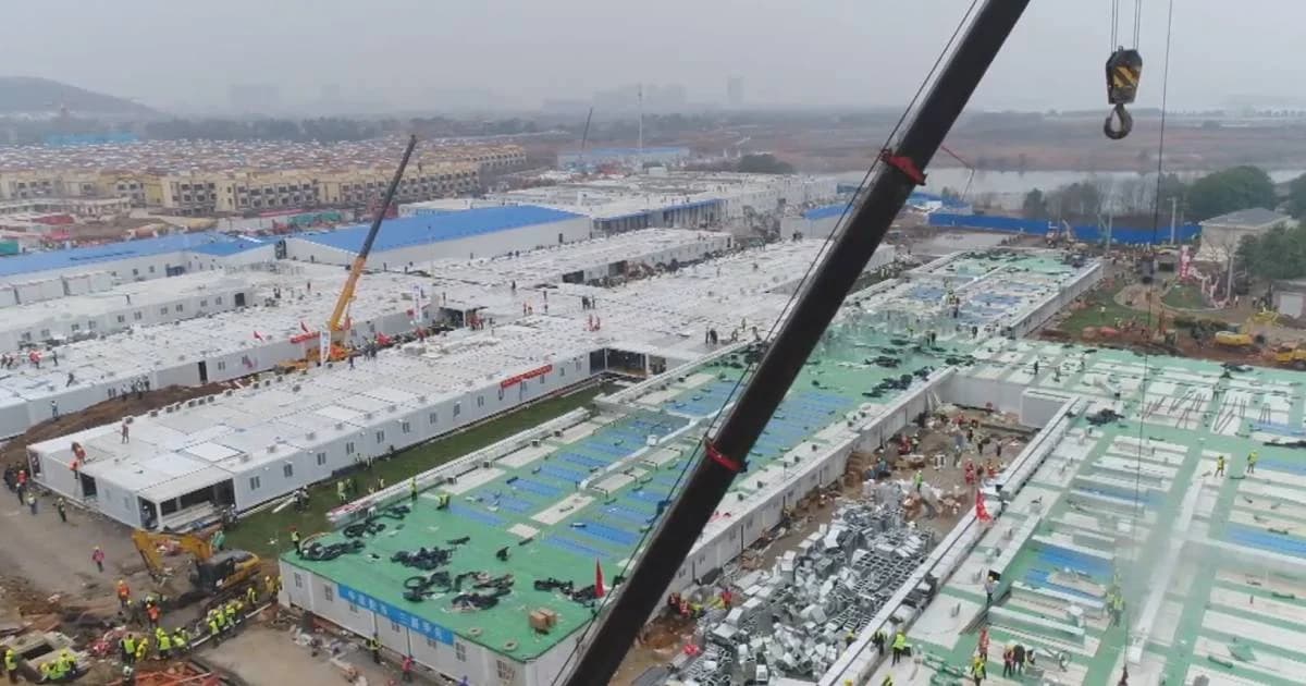 จีนสร้างโรงพยาบาลใหม่เสร็จใน 11 วัน พร้อมรับผู้ป่วยไวรัสอู่ฮั่น 3 ก.พ.