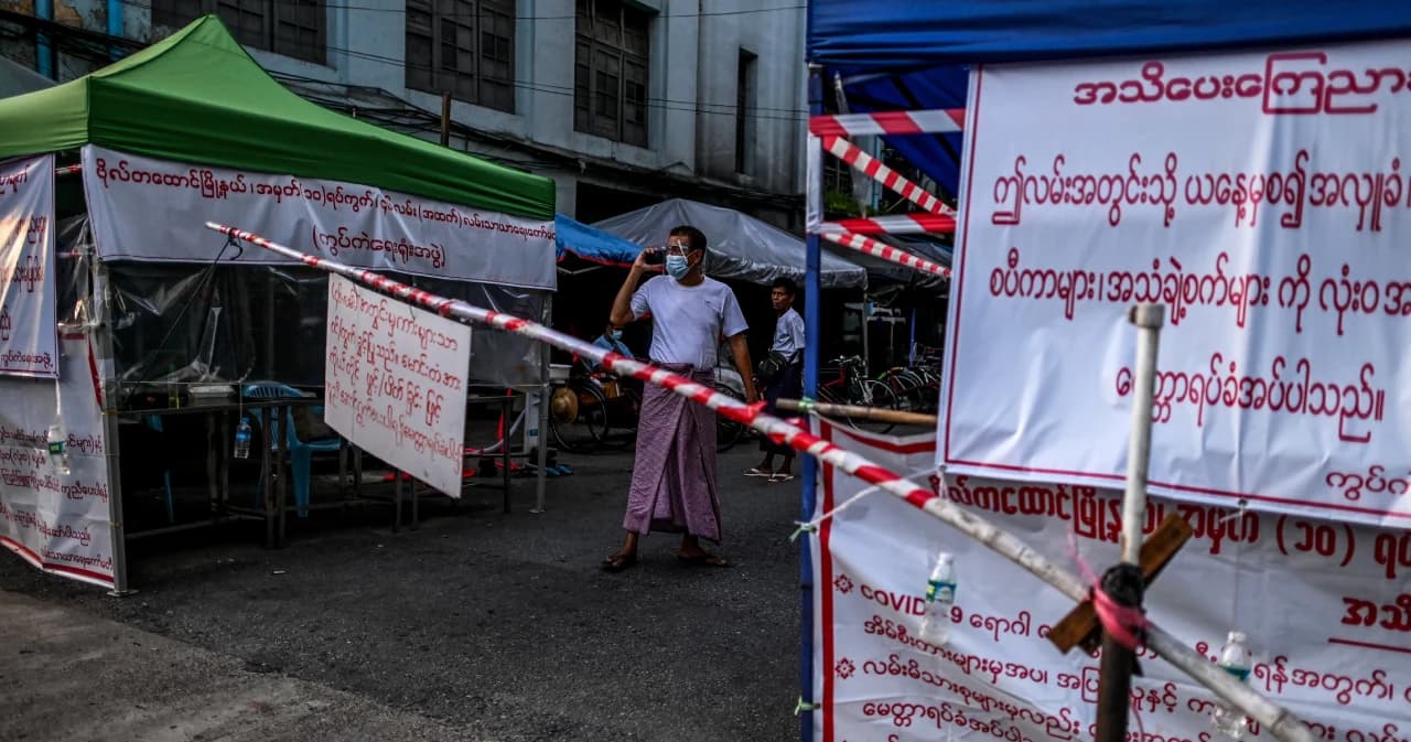 ผู้ป่วยโควิด-19 เมียนมา จ่อทะลุ 10,000 ราย ชาวบ้านหวั่นล็อกดาวน์เข้มงวดขึ้น