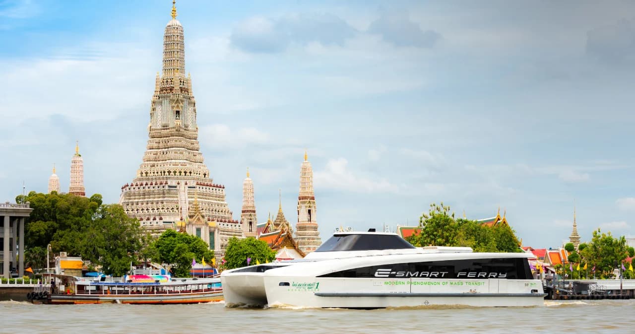 เรือไฟฟ้าติดแอร์ ‘MINE Smart Ferry’ วิ่งฟรีวันแรก! ท่าสะพานพระราม 5 – ท่าสาทร