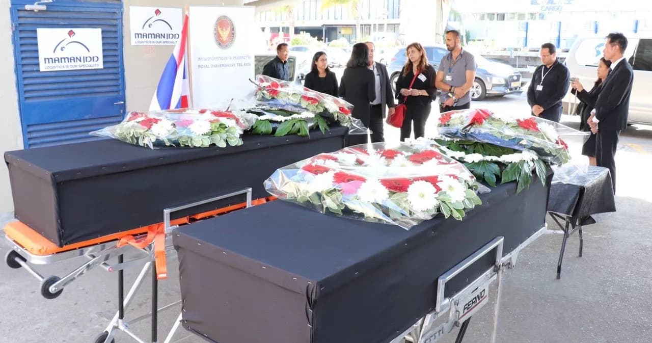 ส่งศพ 2 แรงงานไทยกลับประเทศ เสียชีวิตจากความรุนแรง อิสราเอล-ปาเลสไตน์