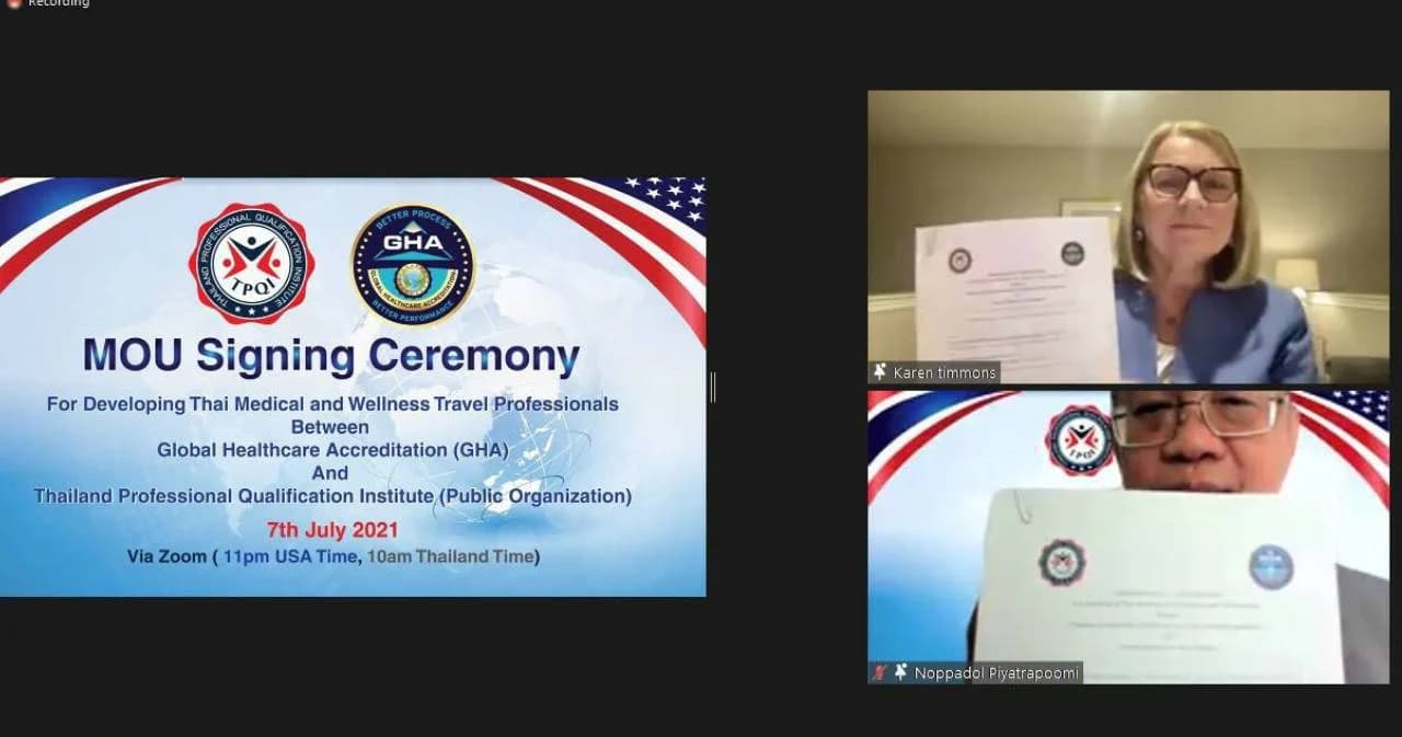 ‘สคช.’ MOU ‘GHA’ อเมริกา กู้วิกฤตความเชื่อมั่นท่องเที่ยวเพื่อสุขภาพและทางการแพทย์