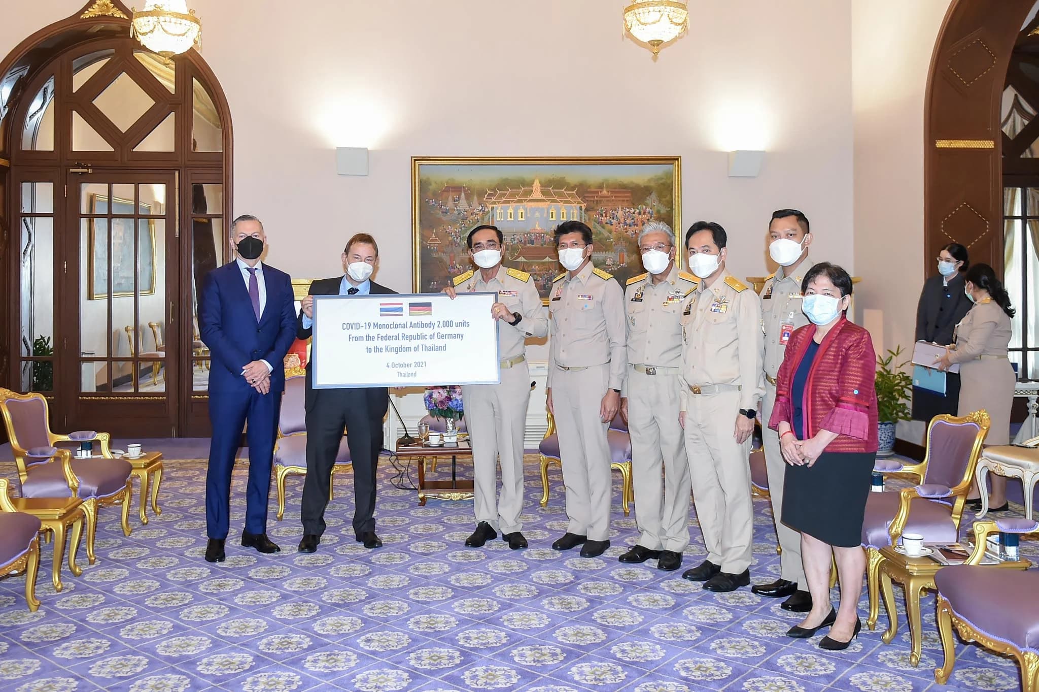 รัฐบาลเยอรมนีมอบยาและวัคซีน ‘แอสตร้าฯ’ ให้ไทย 346,100 โดส ถึงไทยกลาง ต.ค.นี้