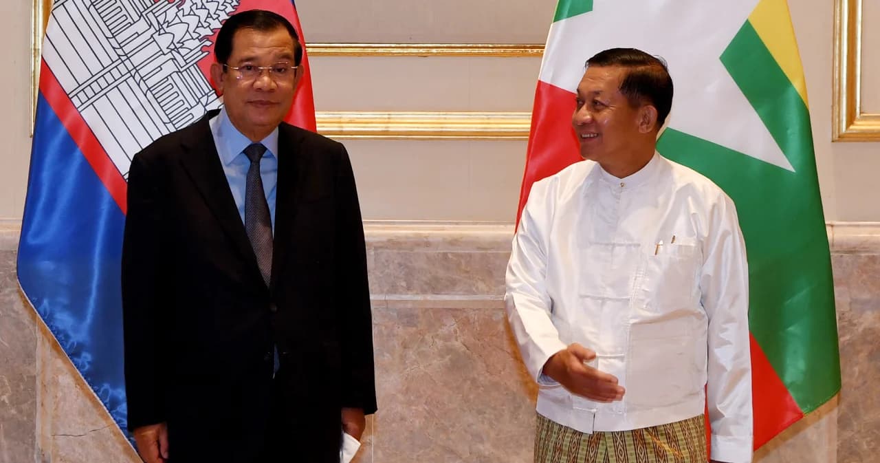 ‘ฮุน เซน’ เดินทางเยือนเมียนมา พบผู้นำรัฐประหาร ‘มิน อ่อง หล่าย’ รัฐบาลทหารยืนยันไม่ได้พบ ‘อองซาน ซูจี’