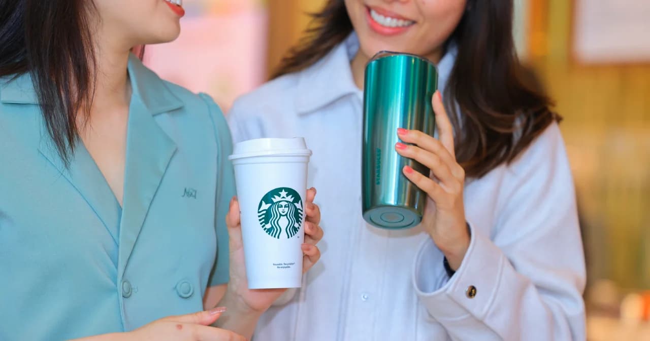 ‘สตาร์บัคส์’ ประเทศไทย บอกว่า ส่วนลด 10 บาท ลดใช้แก้วไปแล้ว 29 ล้านใบ ปีนี้ตั้งเป้าลดอีก 50%